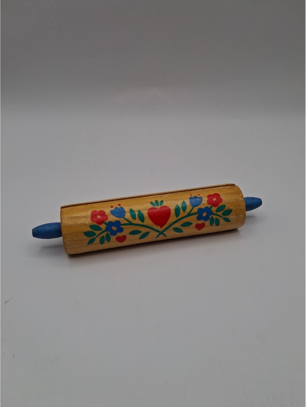 Vtg Giftco Rolling Pin Recipe Card Holder 8” Country Kitchen Style Cottagecore